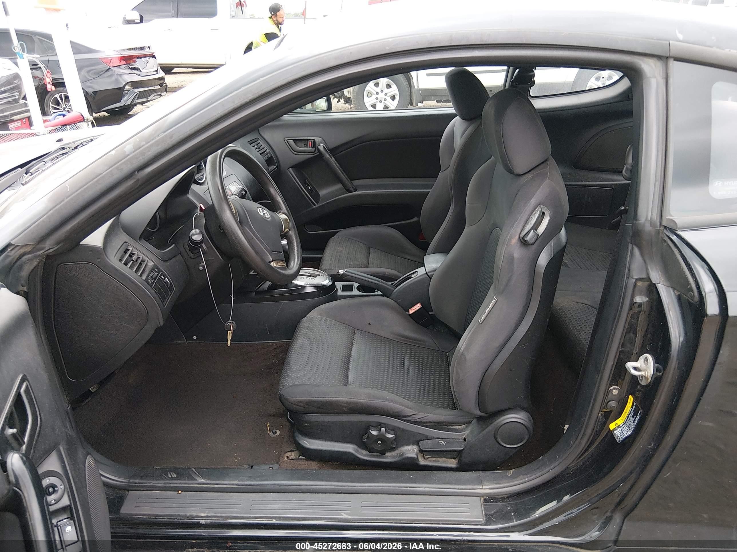 2008 Hyundai Tiburon Gs Black vin: KMHHM66D88U296227