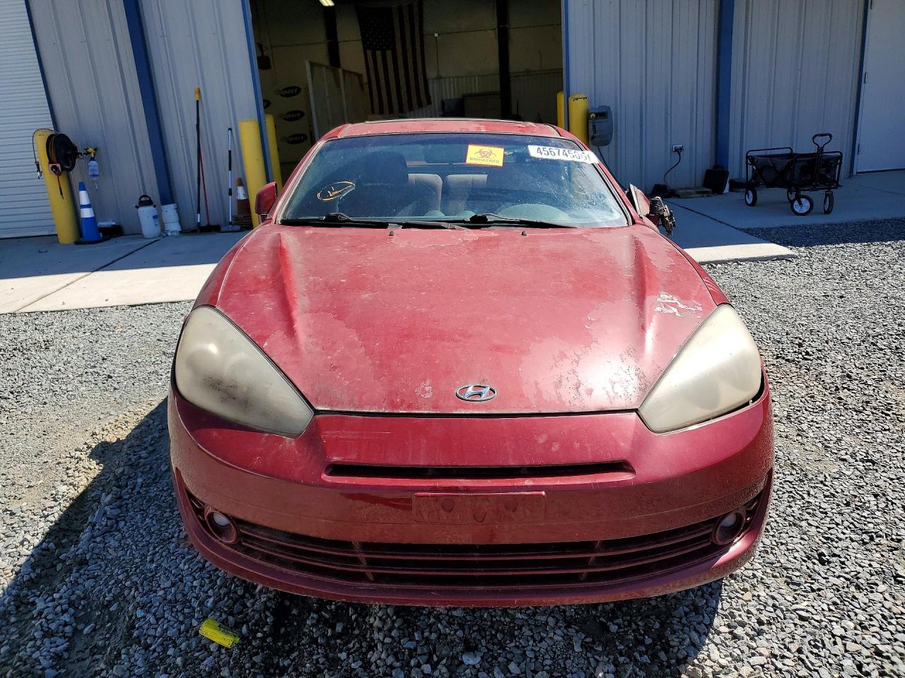 2007 Hyundai Tiburon Gs Burgundy vin: KMHHM66D97U261453