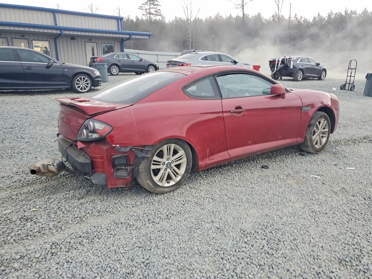 2007 Hyundai Tiburon Gs Burgundy vin: KMHHM66D97U261453
