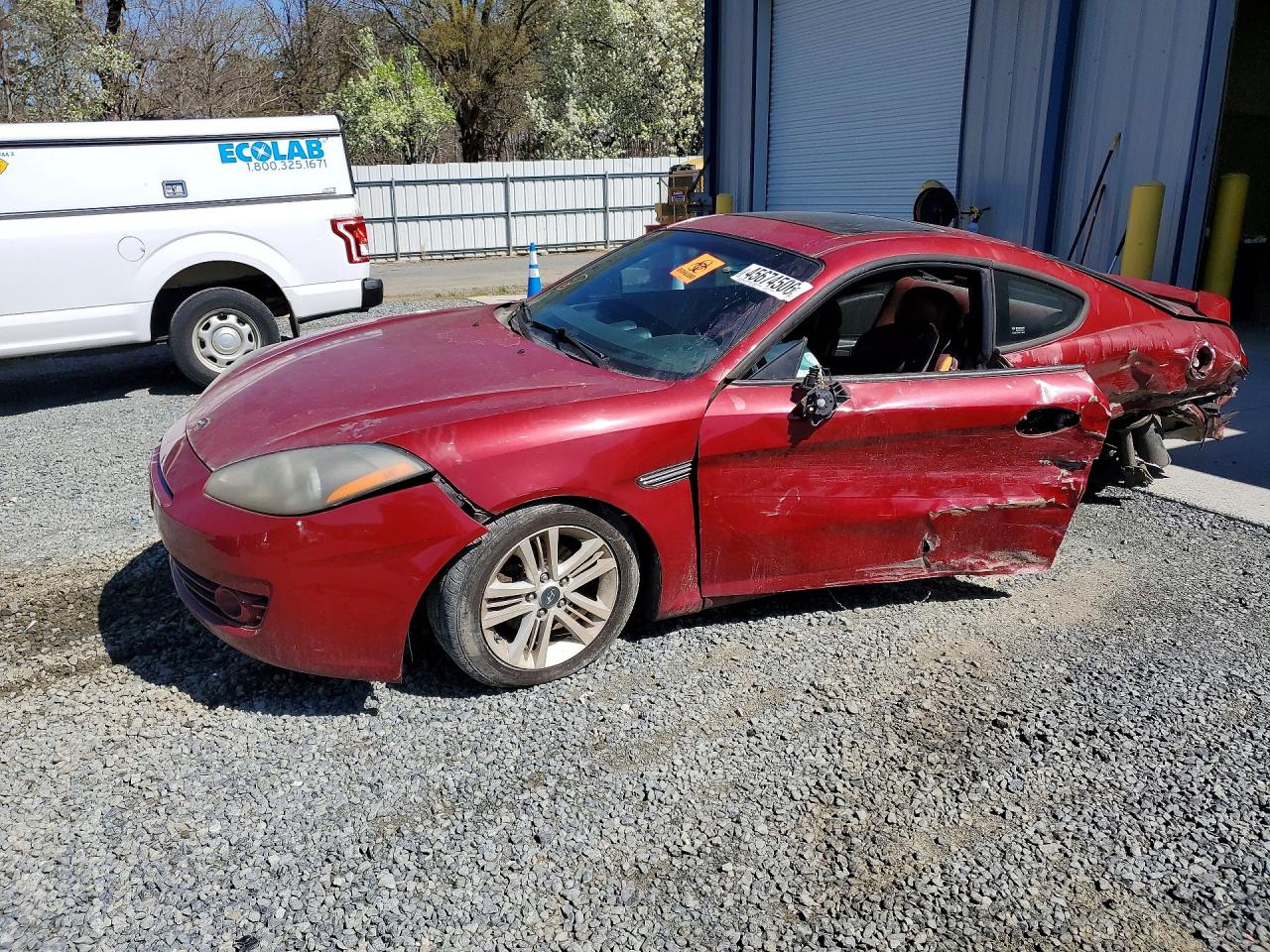 2007 Hyundai Tiburon Gs Burgundy vin: KMHHM66D97U261453