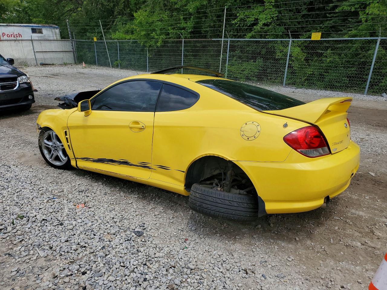 2005 Hyundai Tiburon Gt Yellow vin: KMHHN65F05U183139