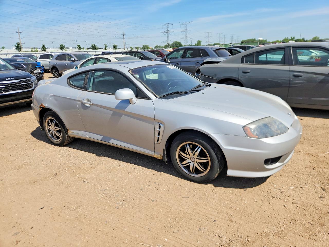 2006 Hyundai Tiburon Gt Silver vin: KMHHN65F06U201981