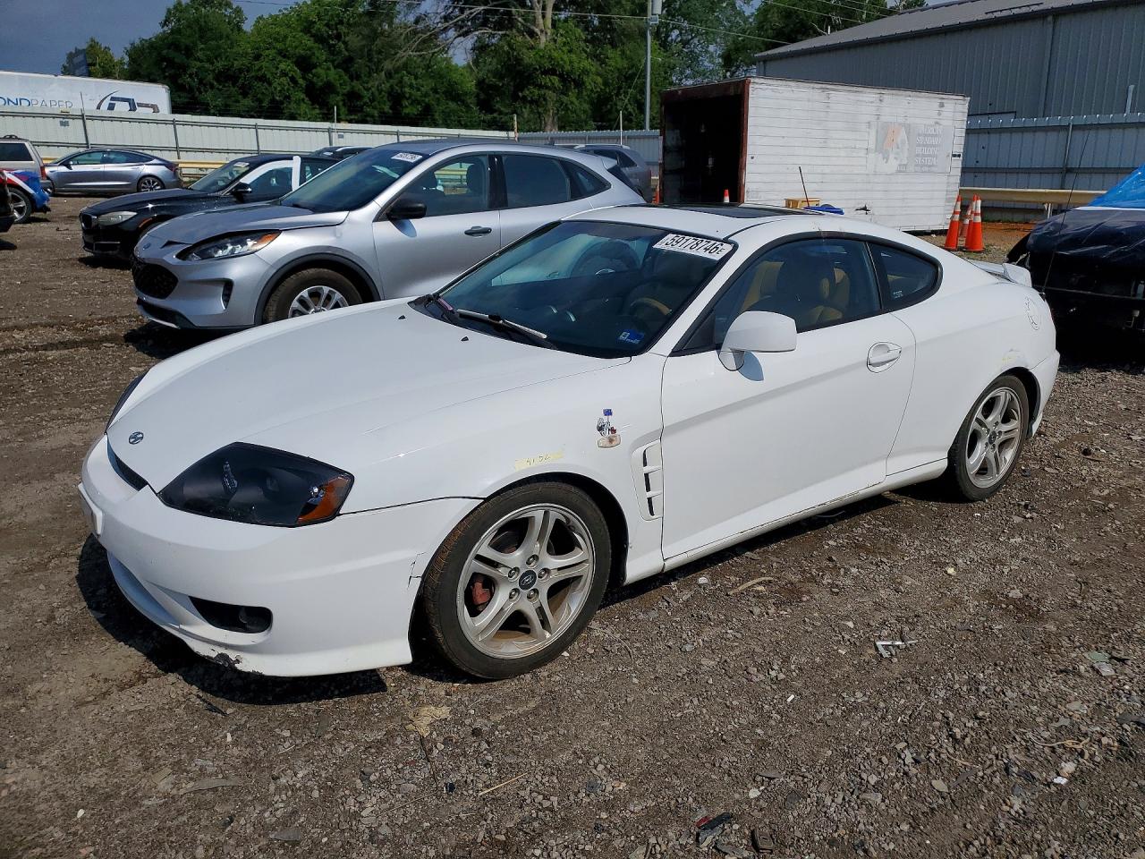 2006 Hyundai Tiburon Gt White vin: KMHHN65F06U225519