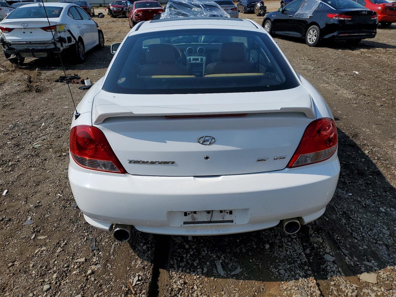 2006 Hyundai Tiburon Gt White vin: KMHHN65F06U225519
