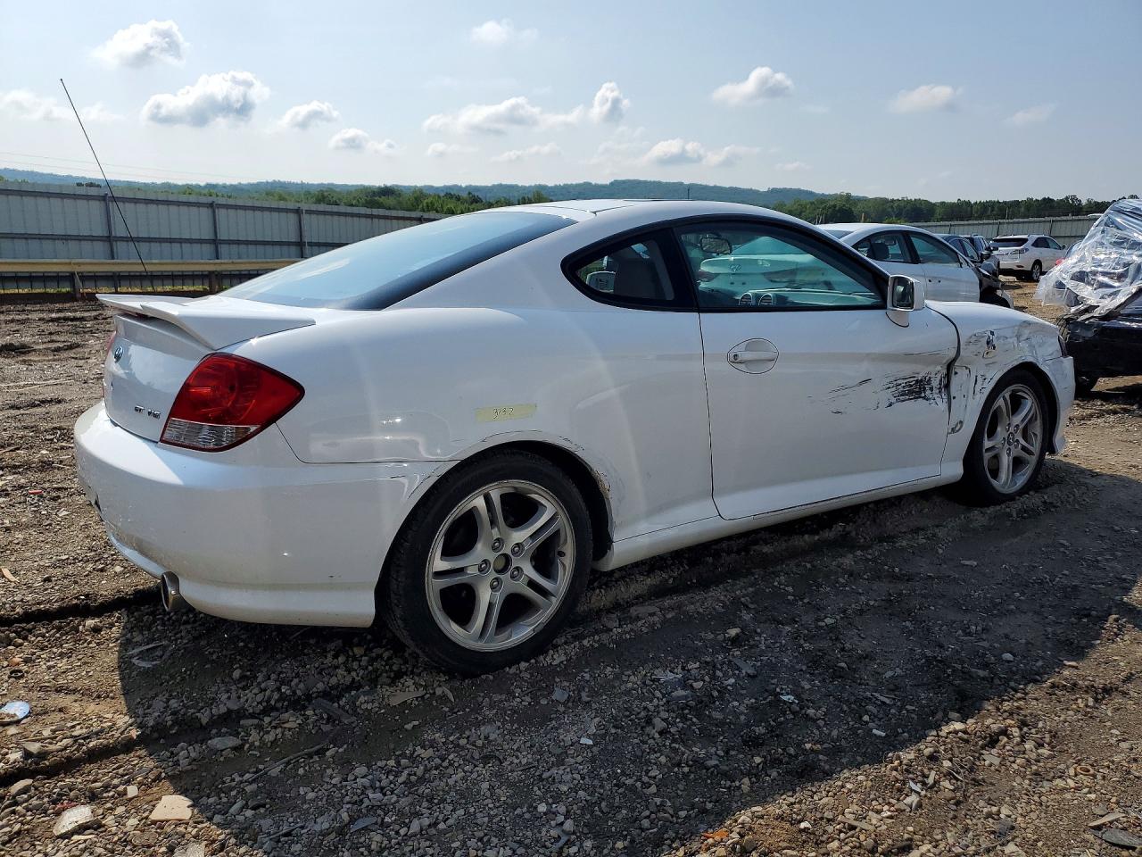 2006 Hyundai Tiburon Gt White vin: KMHHN65F06U225519