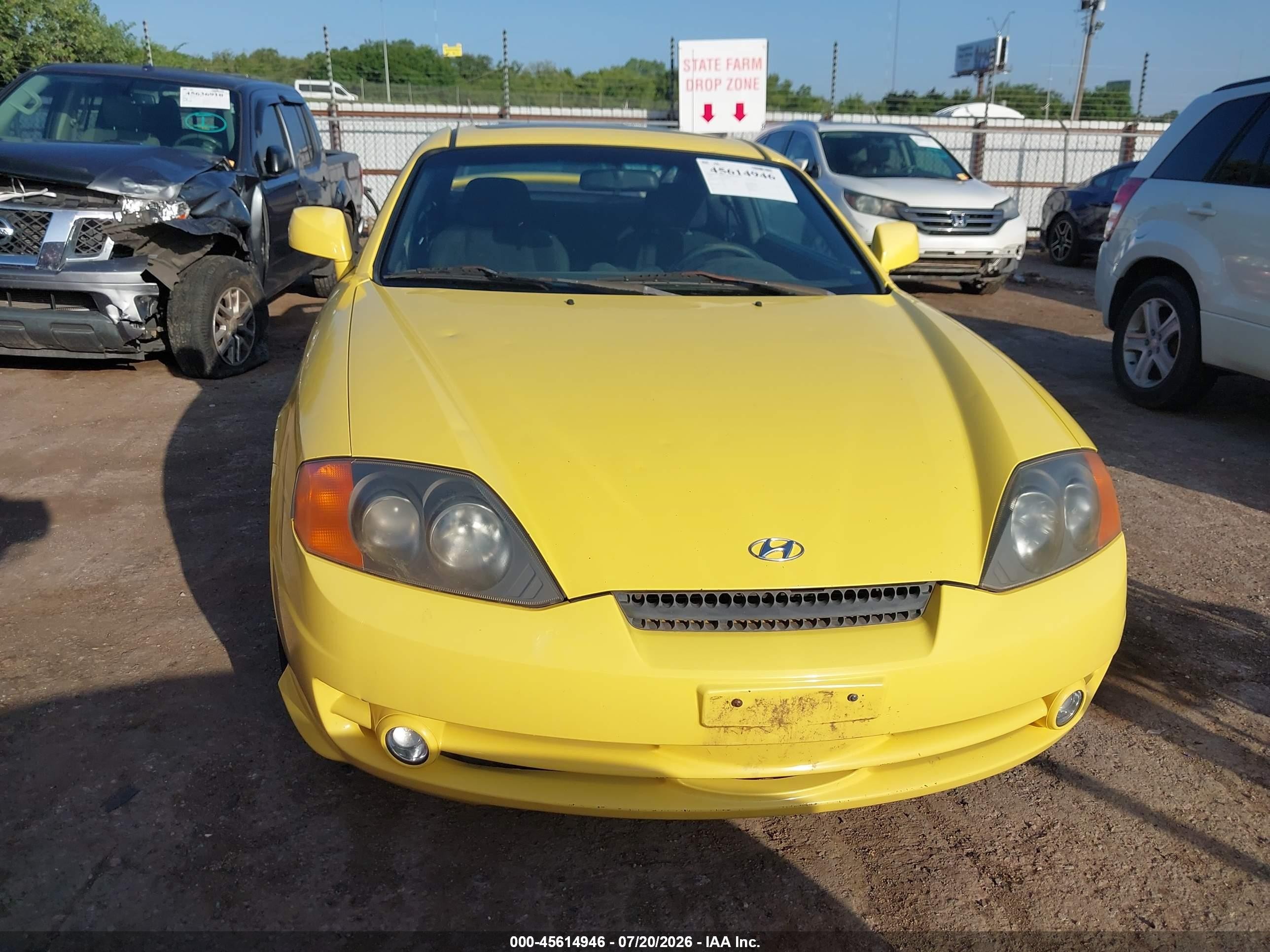 2004 Hyundai Tiburon Gt V6/gt V6 Special Edition Yellow vin: KMHHN65F14U144350