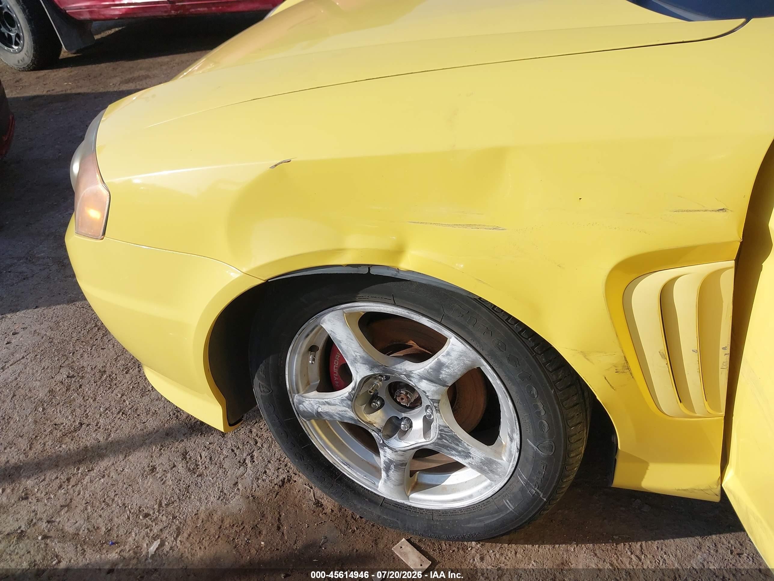 2004 Hyundai Tiburon Gt V6/gt V6 Special Edition Yellow vin: KMHHN65F14U144350