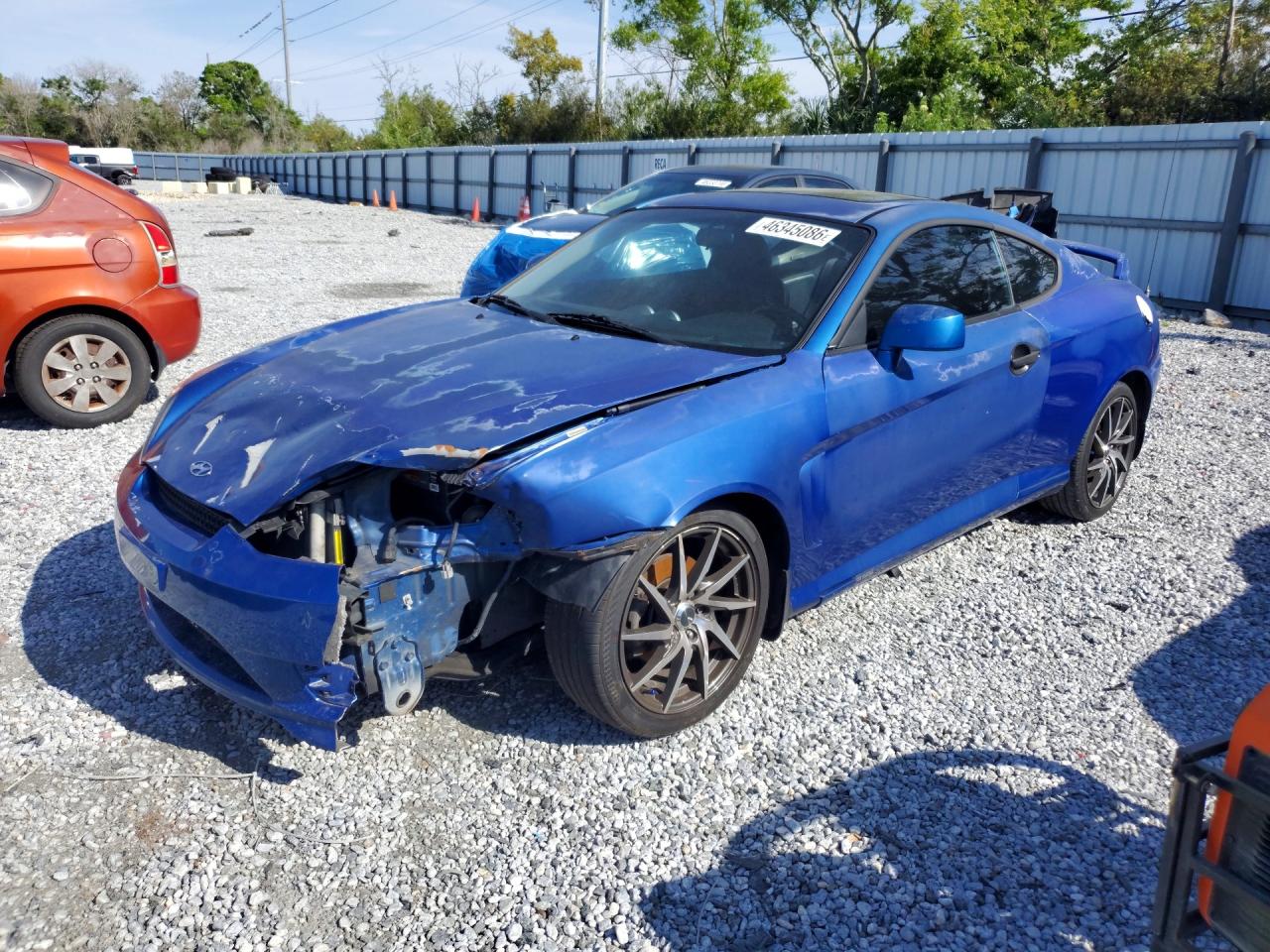 2005 Hyundai Tiburon Gt V6 Синий vin: KMHHN65F25U180386