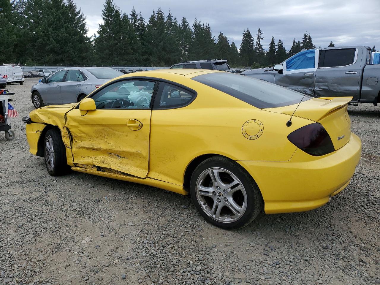 2006 Hyundai Tiburon Gt Yellow vin: KMHHN65F26U206812