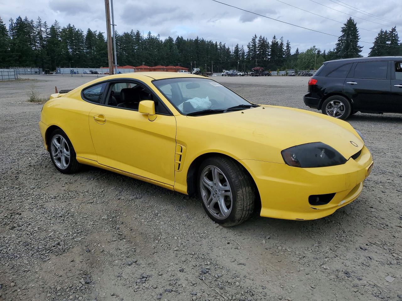 2006 Hyundai Tiburon Gt Yellow vin: KMHHN65F26U206812