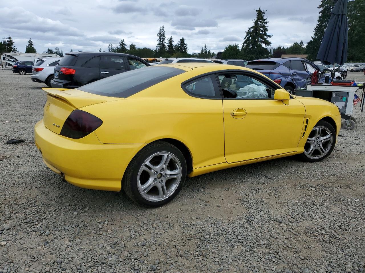 2006 Hyundai Tiburon Gt Yellow vin: KMHHN65F26U206812