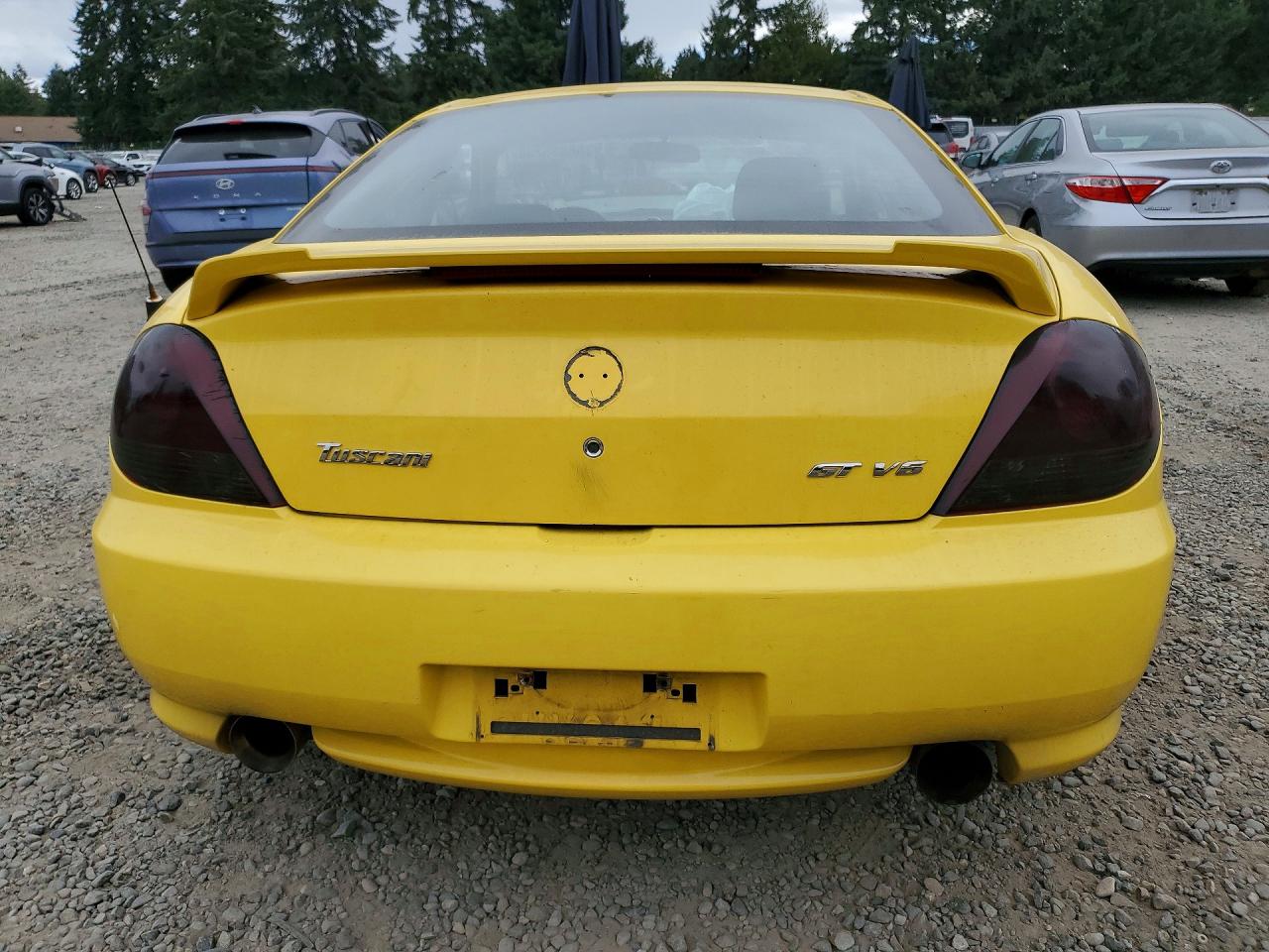 2006 Hyundai Tiburon Gt Yellow vin: KMHHN65F26U206812