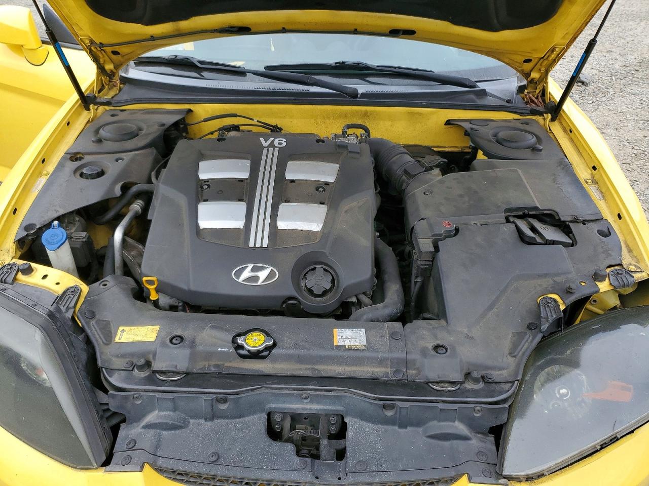 2006 Hyundai Tiburon Gt Yellow vin: KMHHN65F26U206812