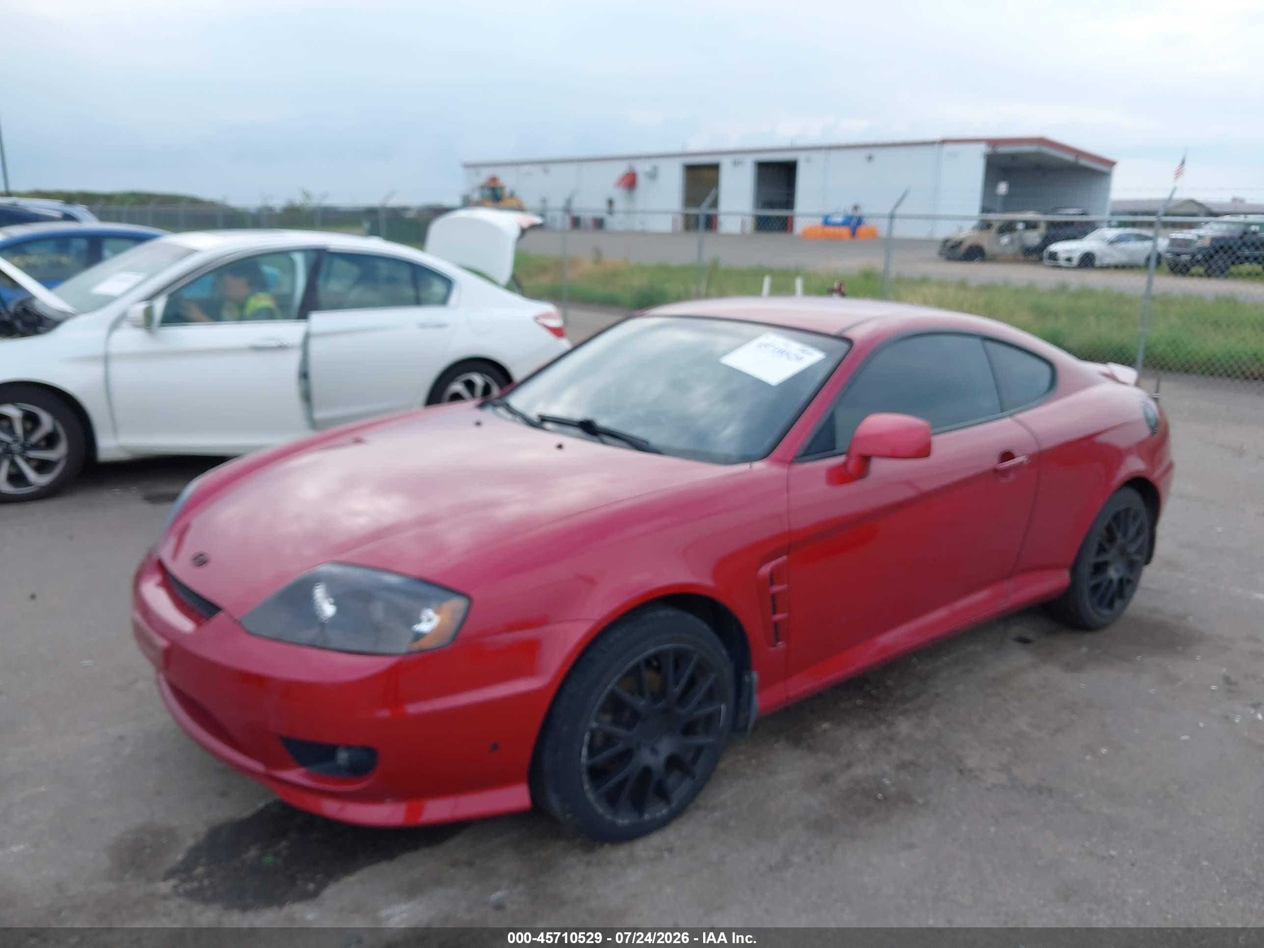 2006 Hyundai Tiburon Gt/gt Limited/se Red vin: KMHHN65F36U220895