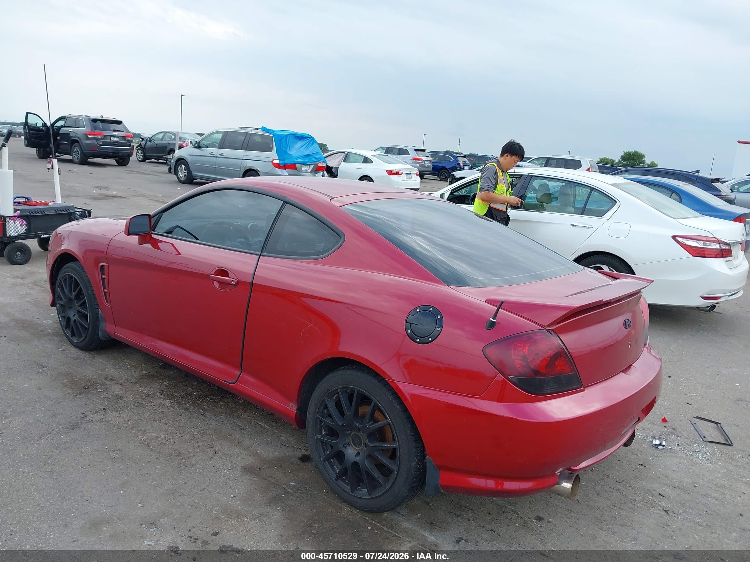 2006 Hyundai Tiburon Gt/gt Limited/se Red vin: KMHHN65F36U220895