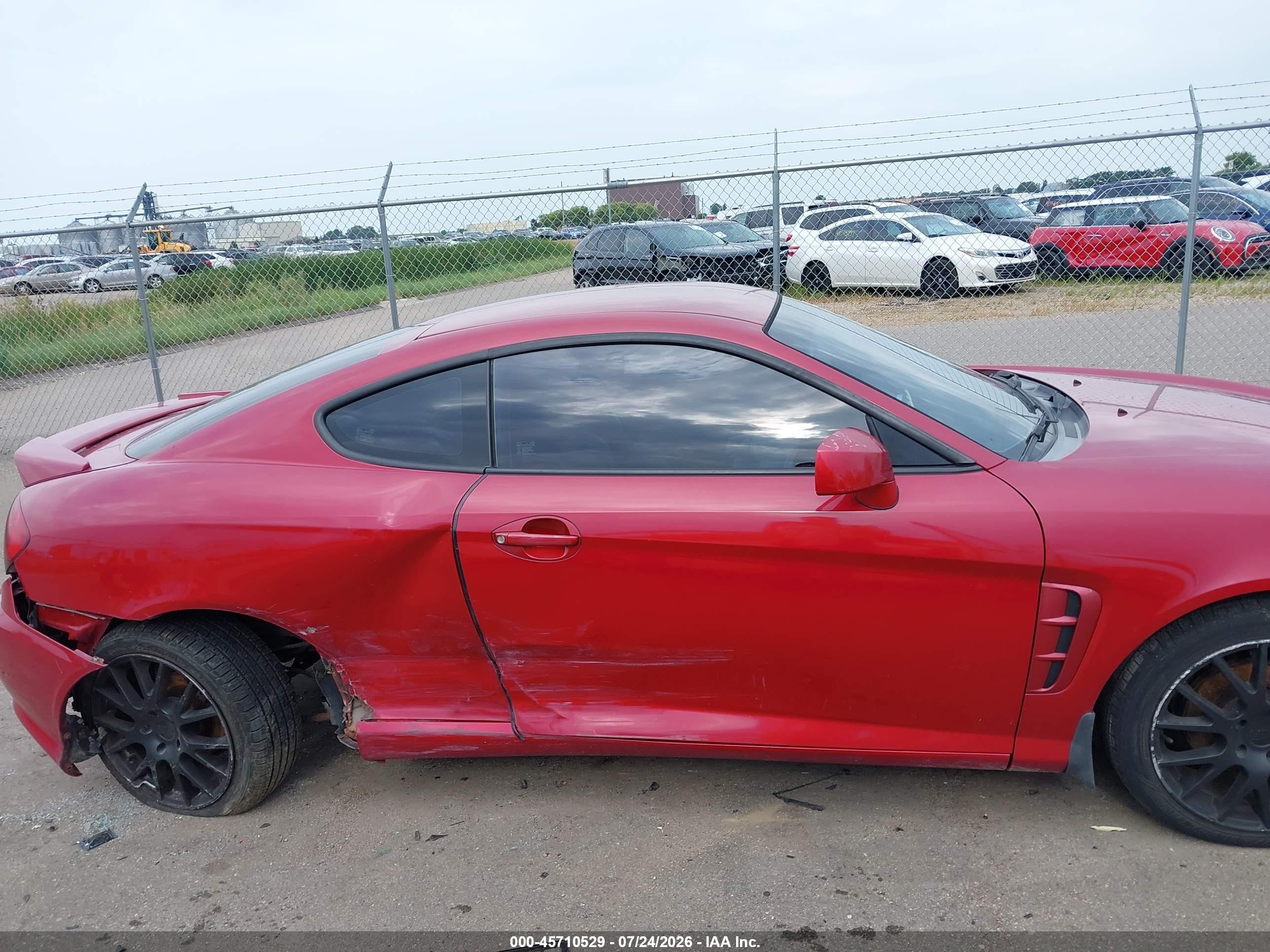 2006 Hyundai Tiburon Gt/gt Limited/se Red vin: KMHHN65F36U220895