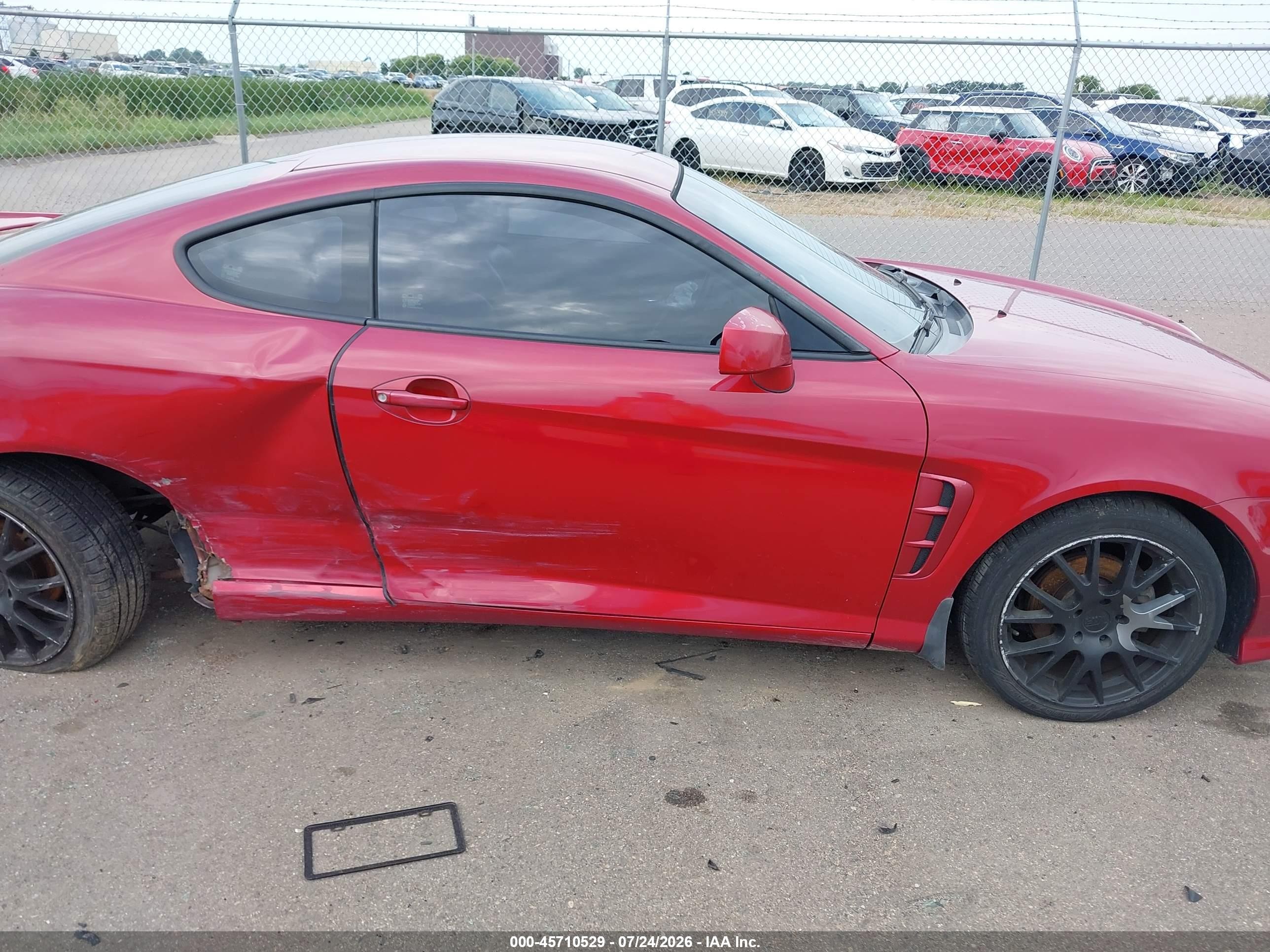 2006 Hyundai Tiburon Gt/gt Limited/se Red vin: KMHHN65F36U220895