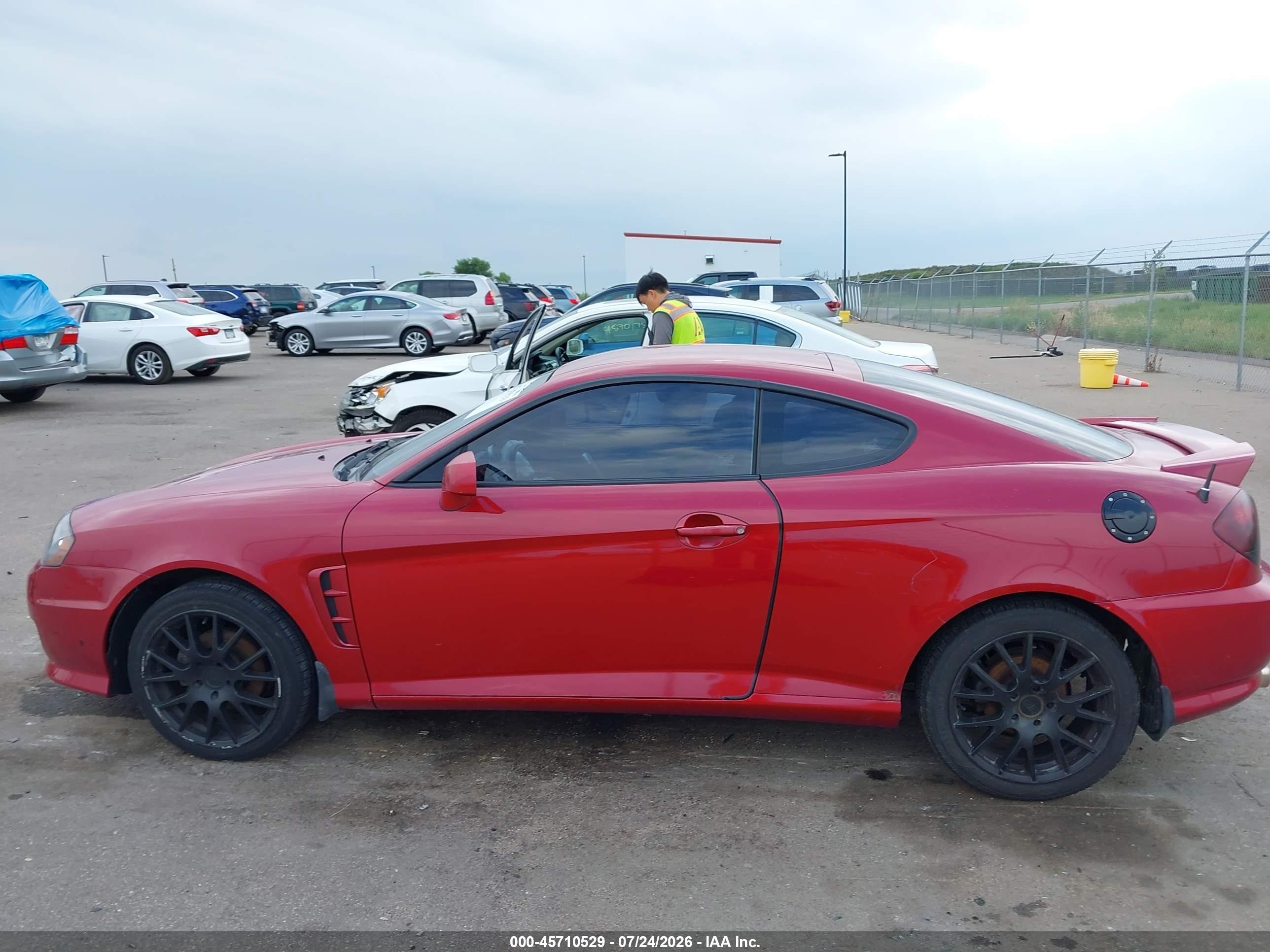 2006 Hyundai Tiburon Gt/gt Limited/se Red vin: KMHHN65F36U220895