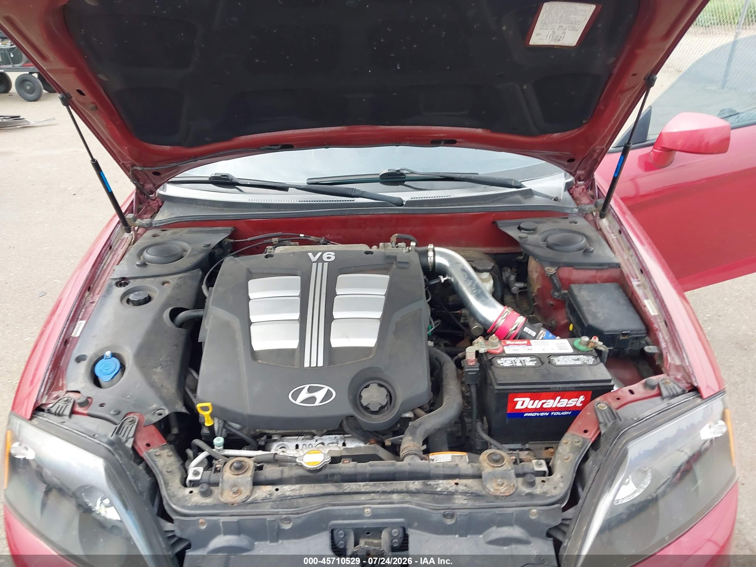 2006 Hyundai Tiburon Gt/gt Limited/se Red vin: KMHHN65F36U220895
