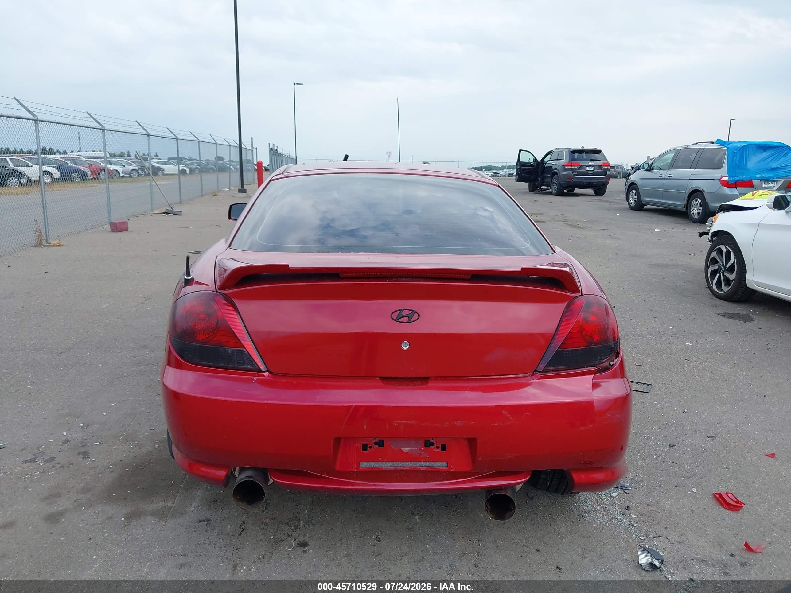 2006 Hyundai Tiburon Gt/gt Limited/se Red vin: KMHHN65F36U220895