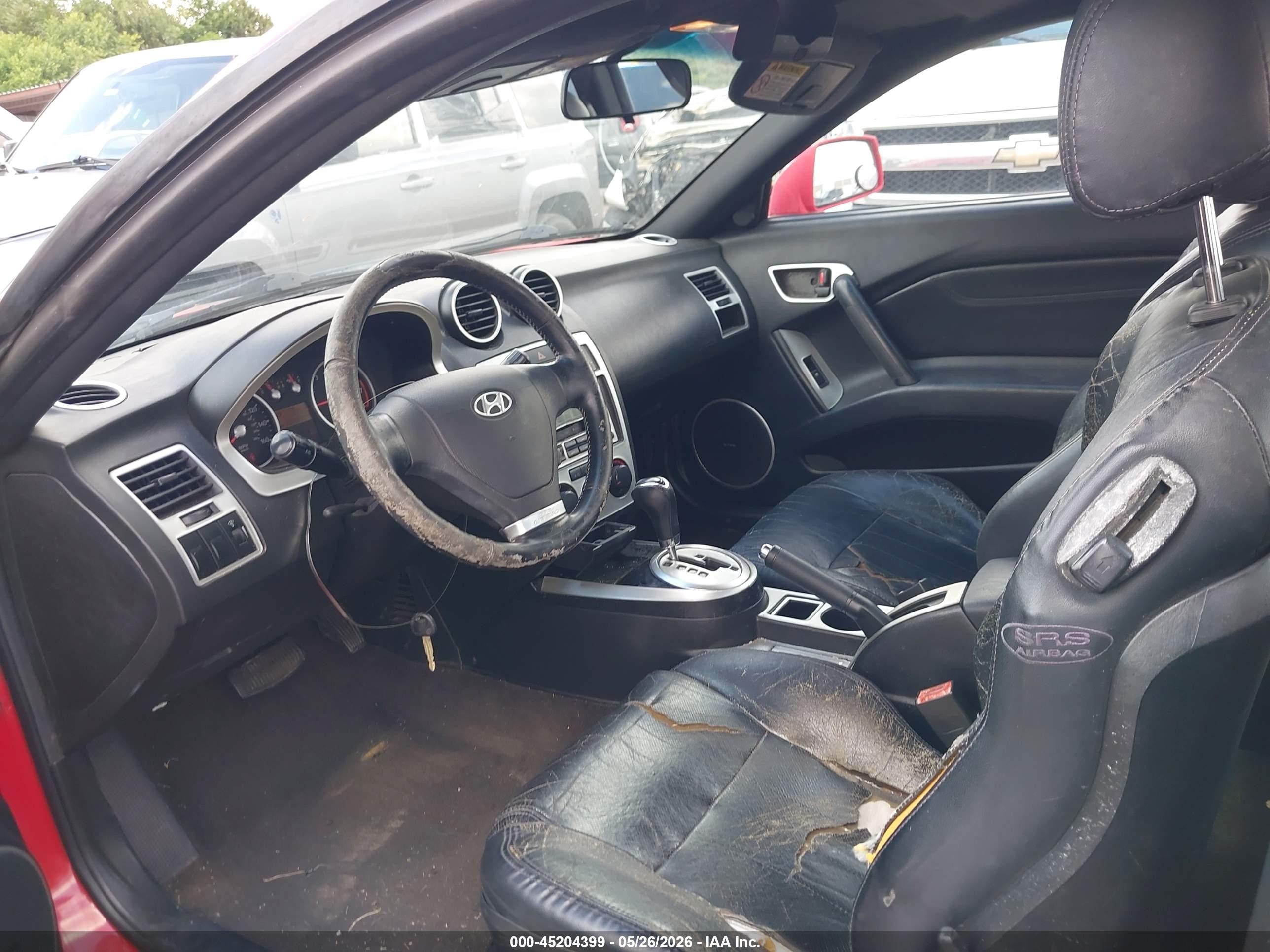 2003 Hyundai Tiburon Gt V6 Red vin: KMHHN65F43U102088