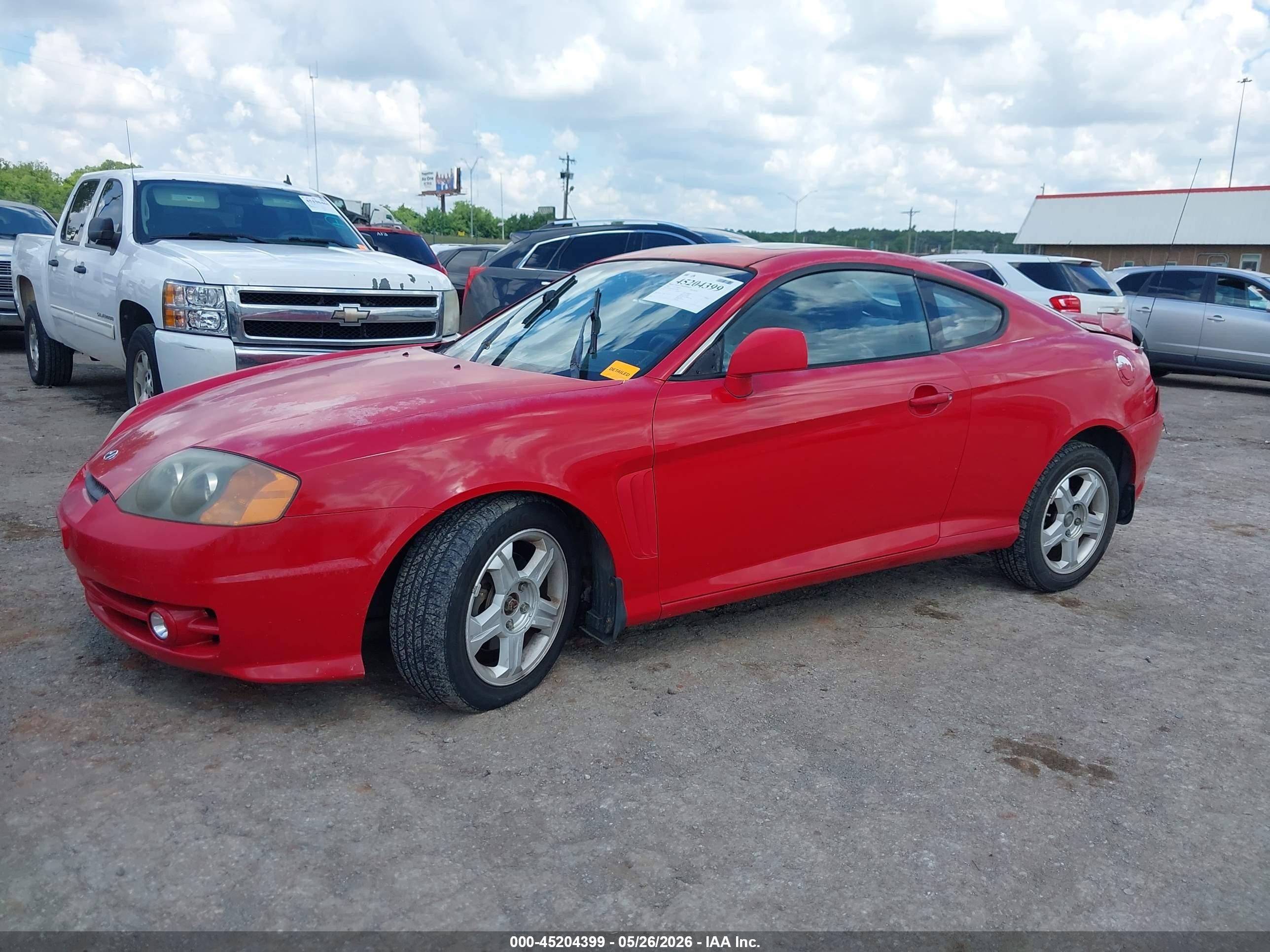 2003 Hyundai Tiburon Gt V6 Red vin: KMHHN65F43U102088