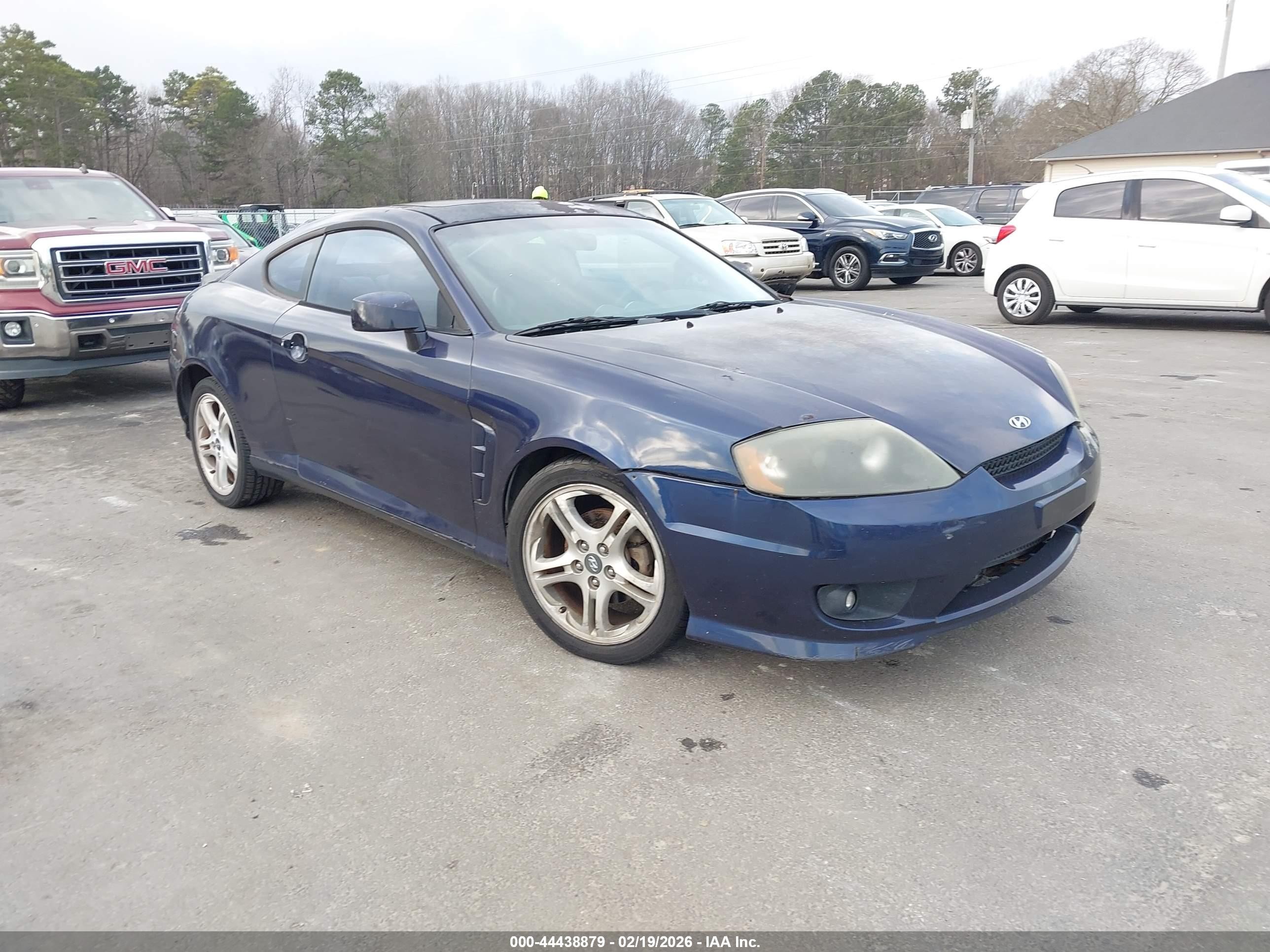 2005 Hyundai Tiburon Gt/se Blue vin: KMHHN65F55U164909