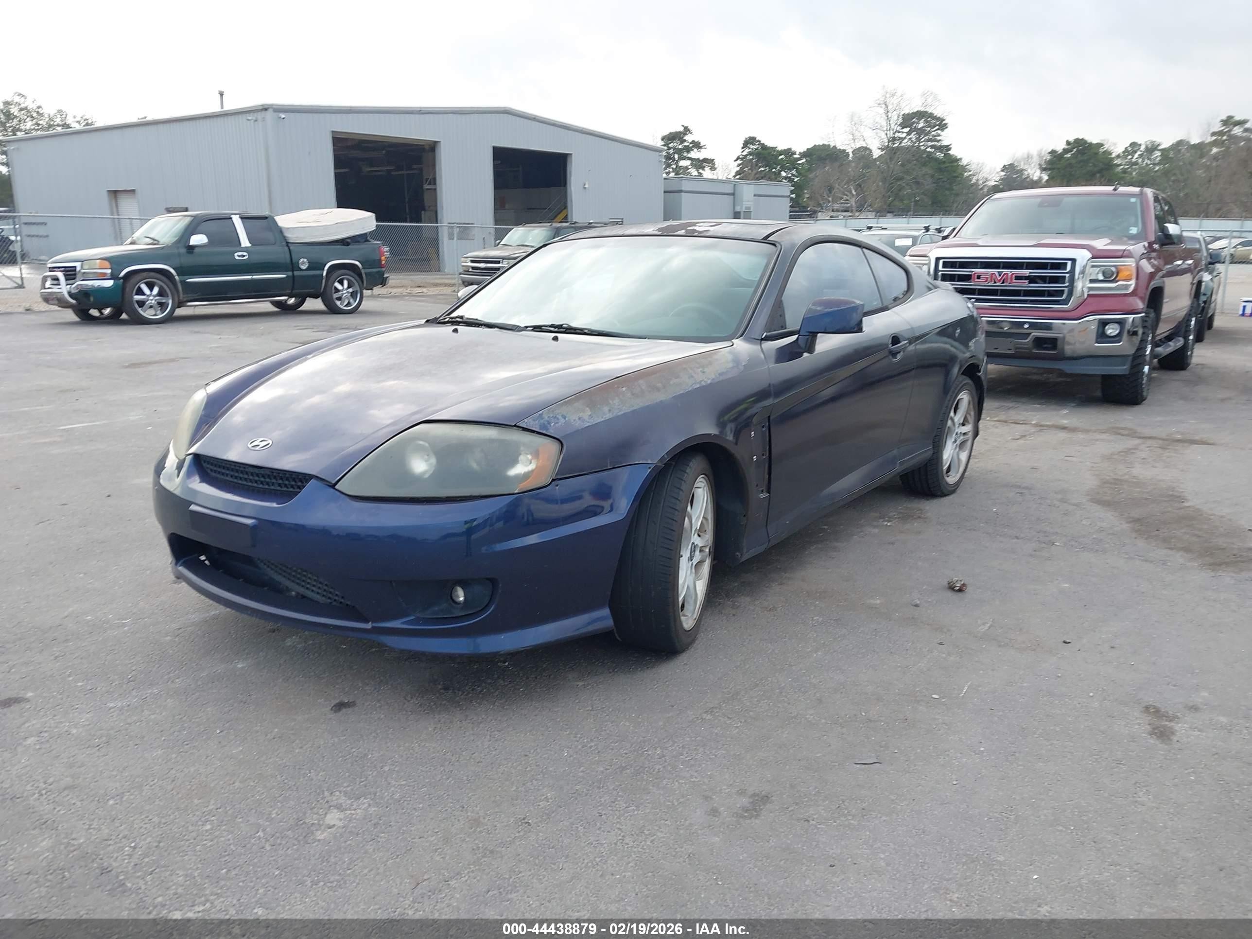 2005 Hyundai Tiburon Gt/se Blue vin: KMHHN65F55U164909