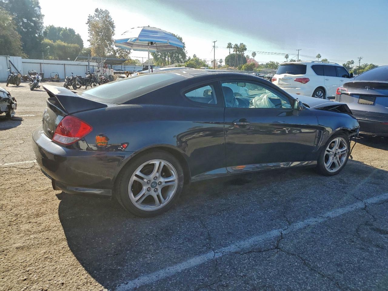 2006 Hyundai Tiburon Gt Синий vin: KMHHN65F56U213981