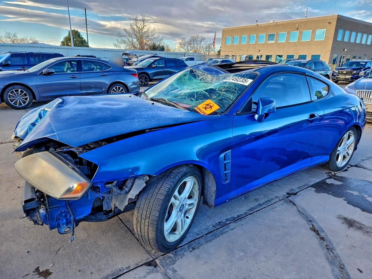 2005 Hyundai Tiburon Gt Blue vin: KMHHN65F65U167530