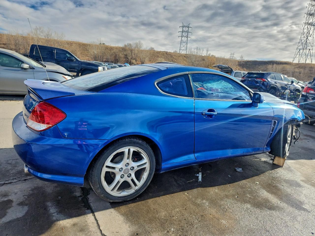 2005 Hyundai Tiburon Gt Blue vin: KMHHN65F65U167530