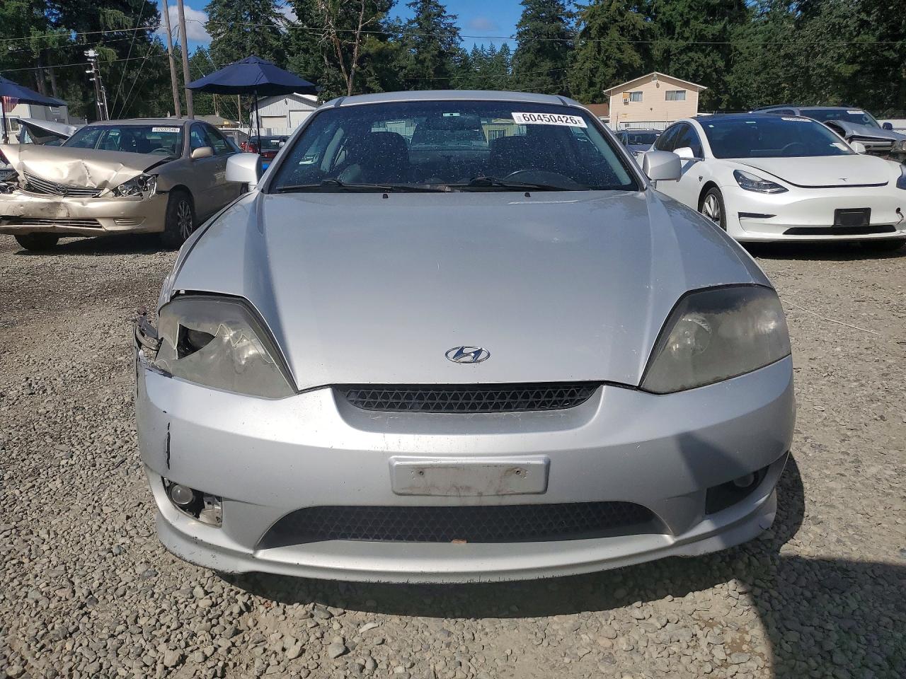 2005 Hyundai Tiburon Gt Silver vin: KMHHN65F65U181007