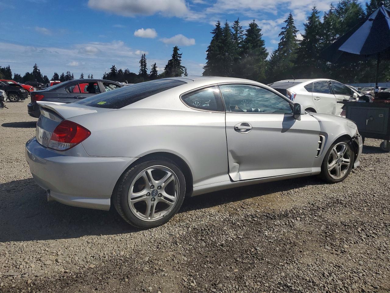 2005 Hyundai Tiburon Gt Silver vin: KMHHN65F65U181007