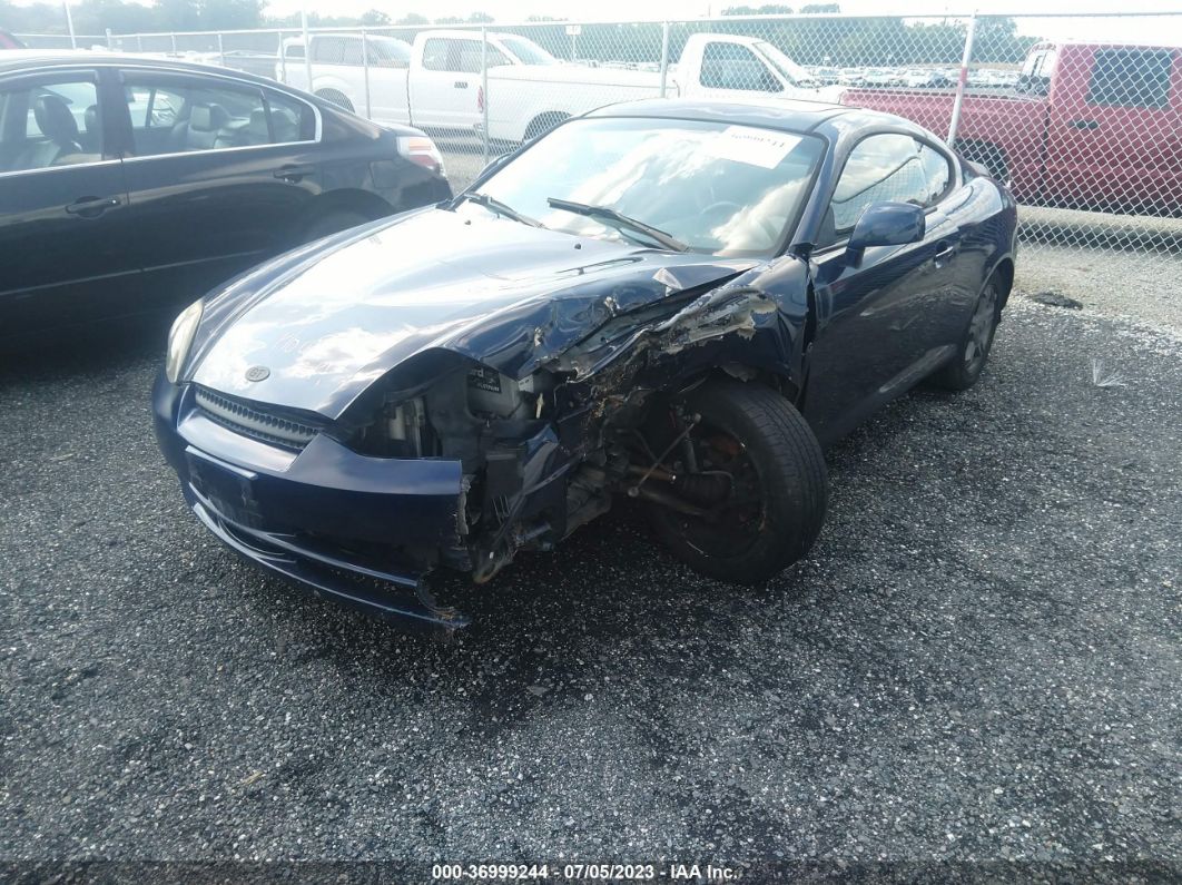 2003 Hyundai Tiburon Gt Blue vin: KMHHN65F73U013230