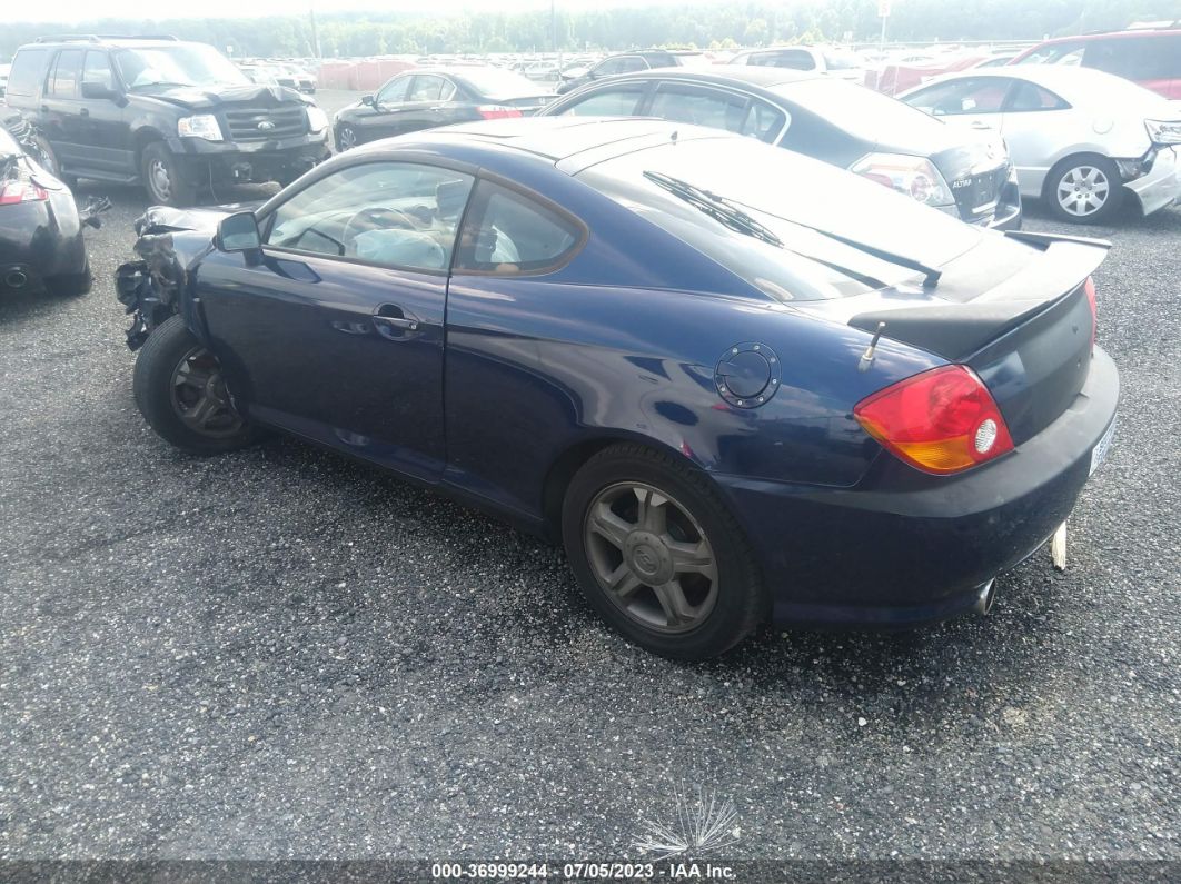 2003 Hyundai Tiburon Gt Blue vin: KMHHN65F73U013230