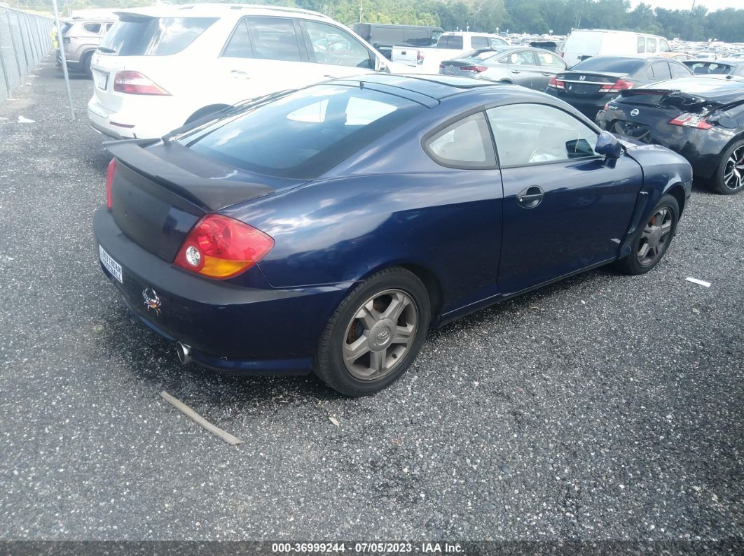 2003 Hyundai Tiburon Gt Blue vin: KMHHN65F73U013230