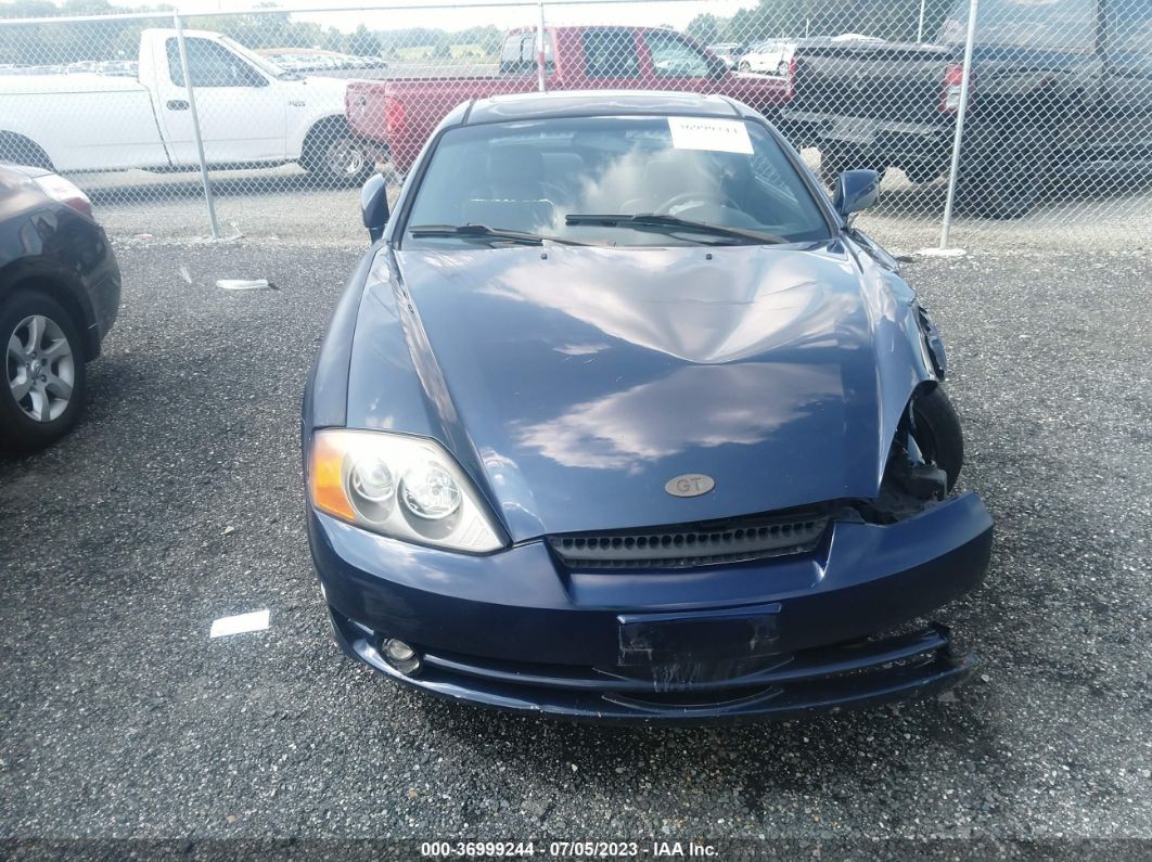 2003 Hyundai Tiburon Gt Blue vin: KMHHN65F73U013230