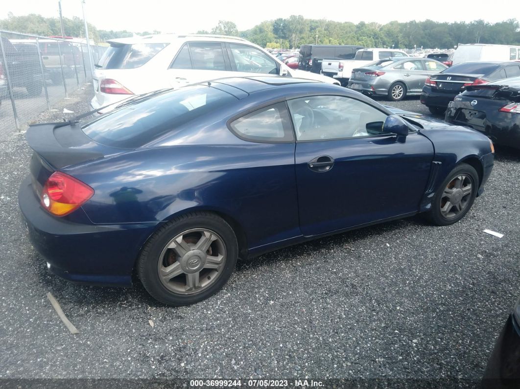 2003 Hyundai Tiburon Gt Blue vin: KMHHN65F73U013230