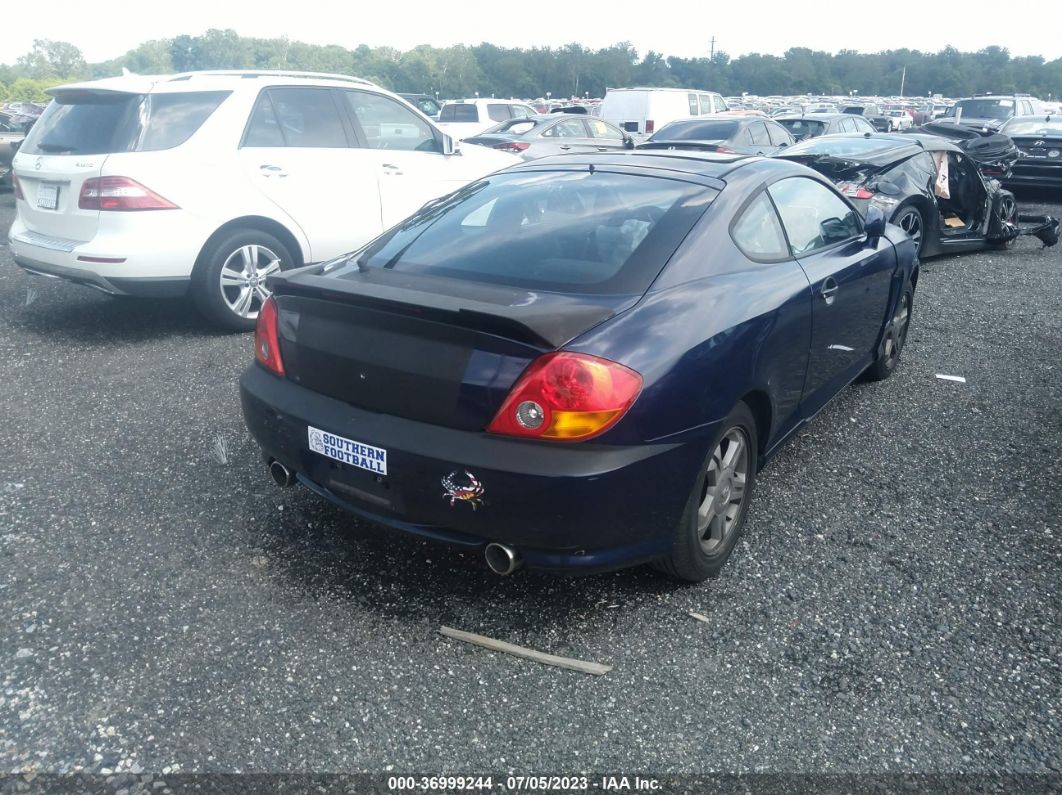 2003 Hyundai Tiburon Gt Blue vin: KMHHN65F73U013230
