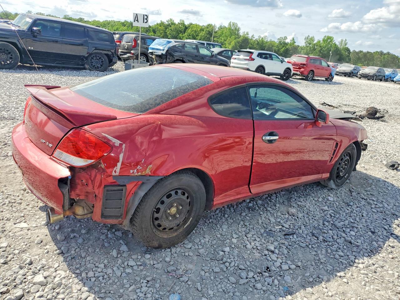 2005 Hyundai Tiburon Gt Red vin: KMHHN65F75U164376