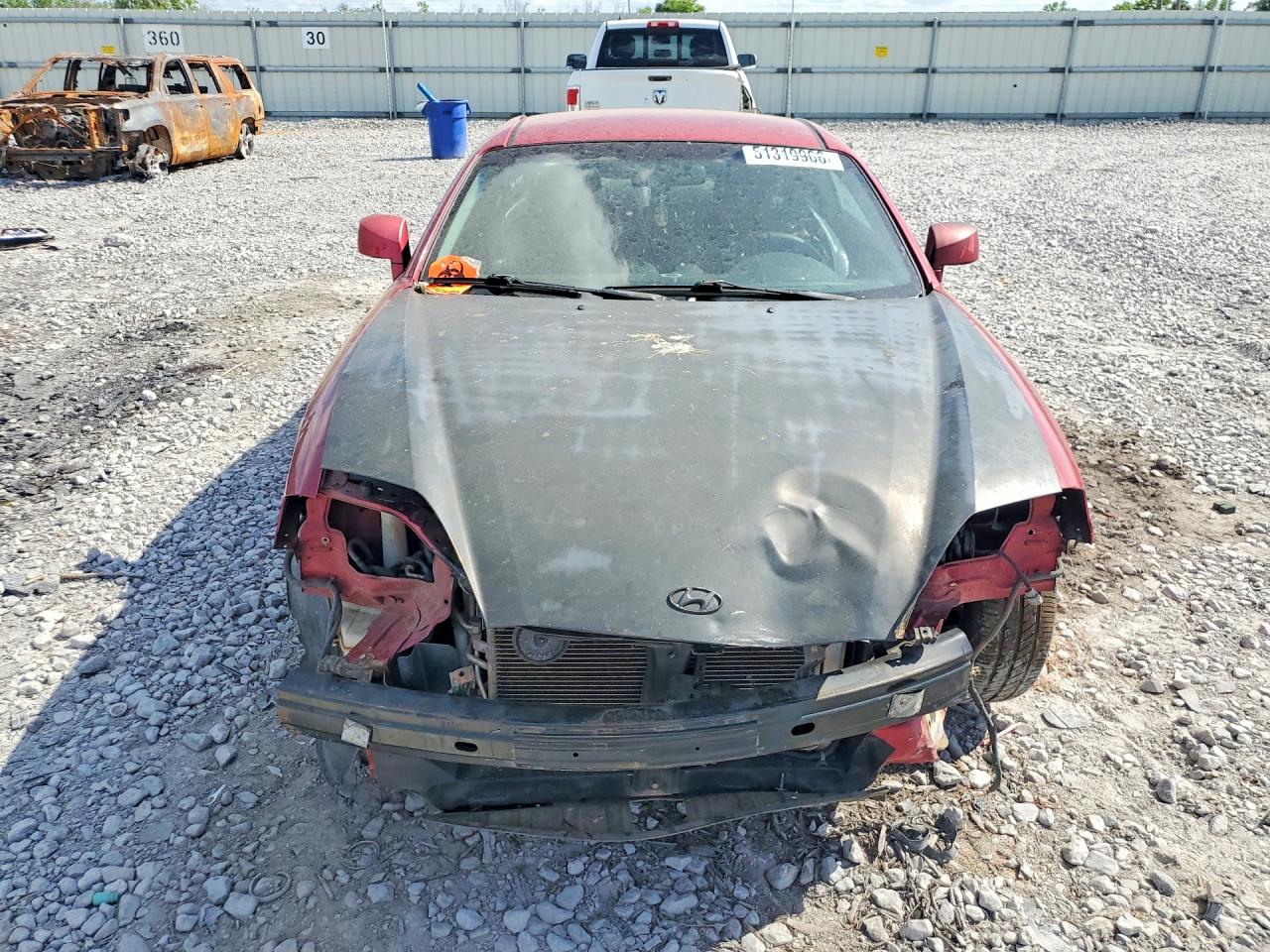 2005 Hyundai Tiburon Gt Red vin: KMHHN65F75U164376
