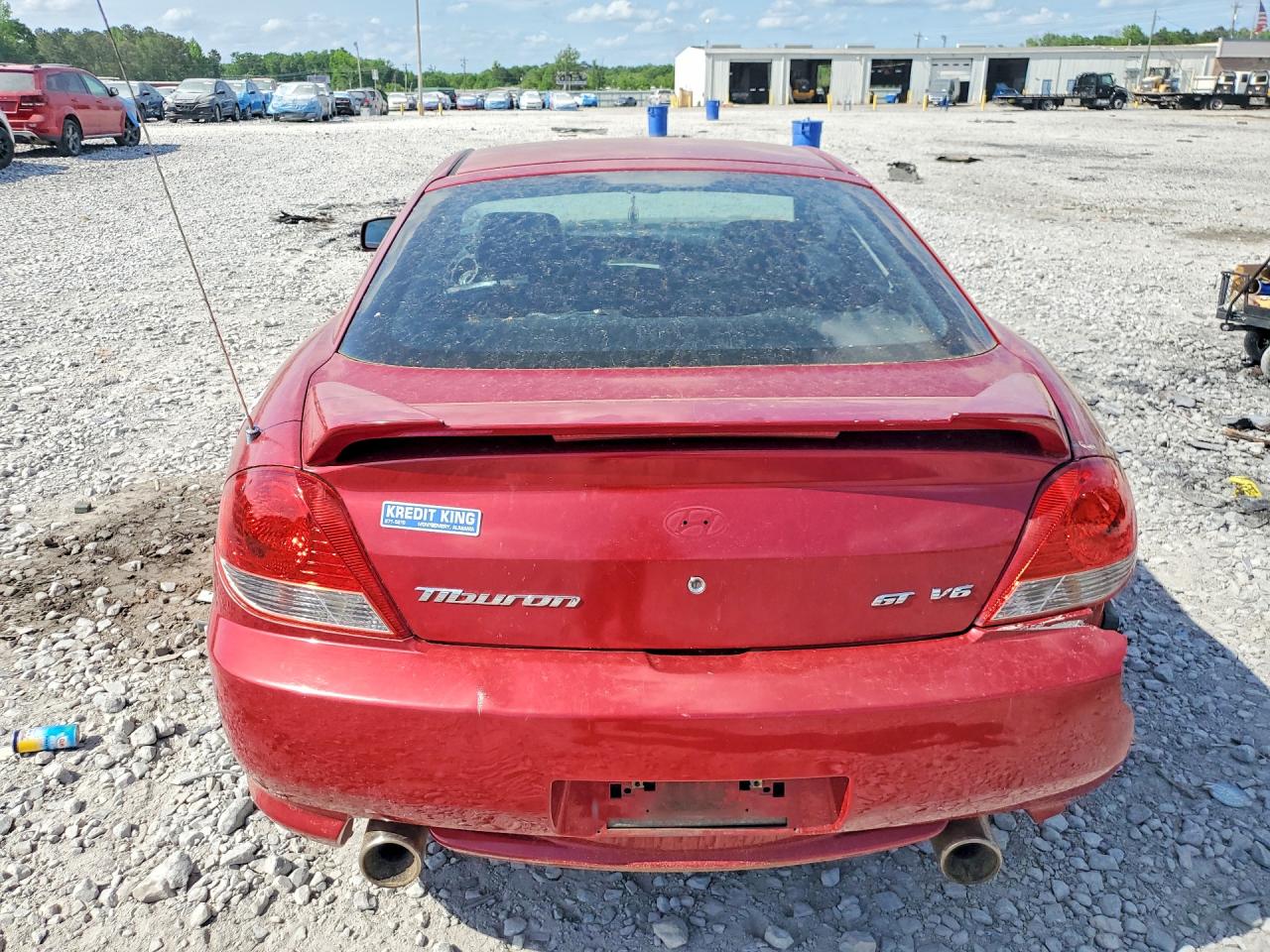 2005 Hyundai Tiburon Gt Red vin: KMHHN65F75U164376