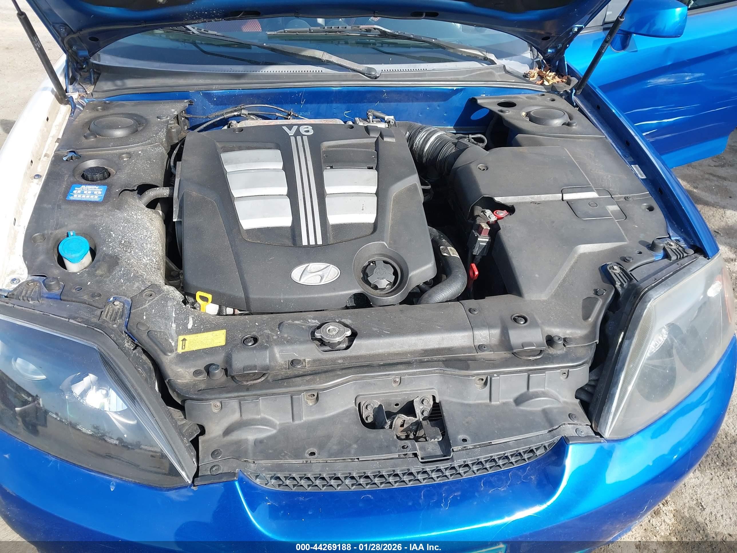 2005 Hyundai Tiburon Gt/se Blue vin: KMHHN65F75U167469