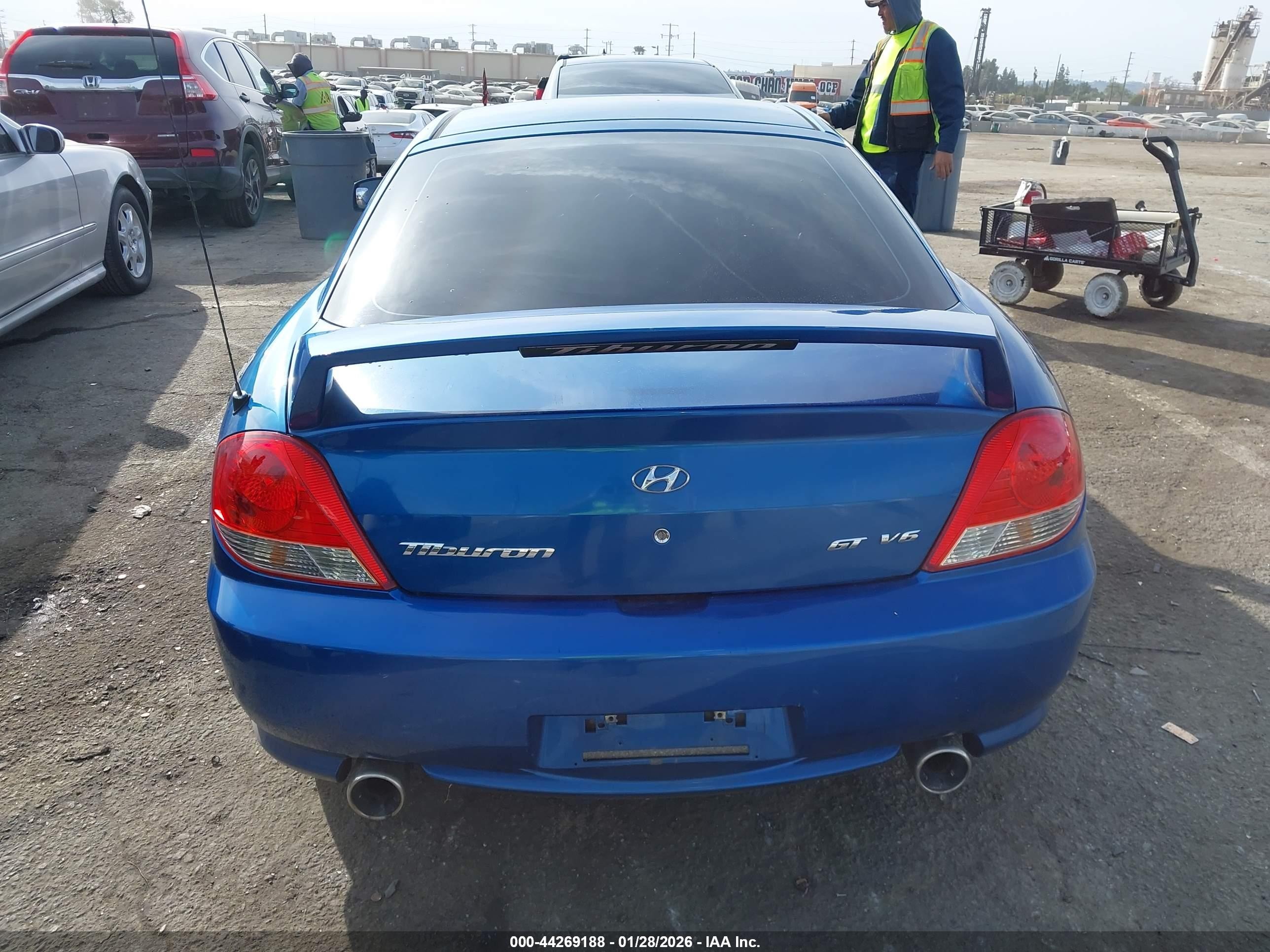 2005 Hyundai Tiburon Gt/se Blue vin: KMHHN65F75U167469