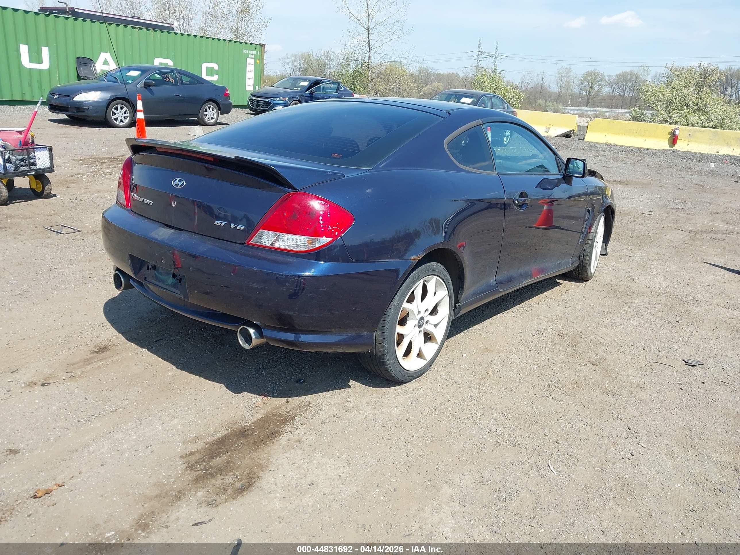 2005 Hyundai Tiburon Gt/se Blue vin: KMHHN65F75U174499
