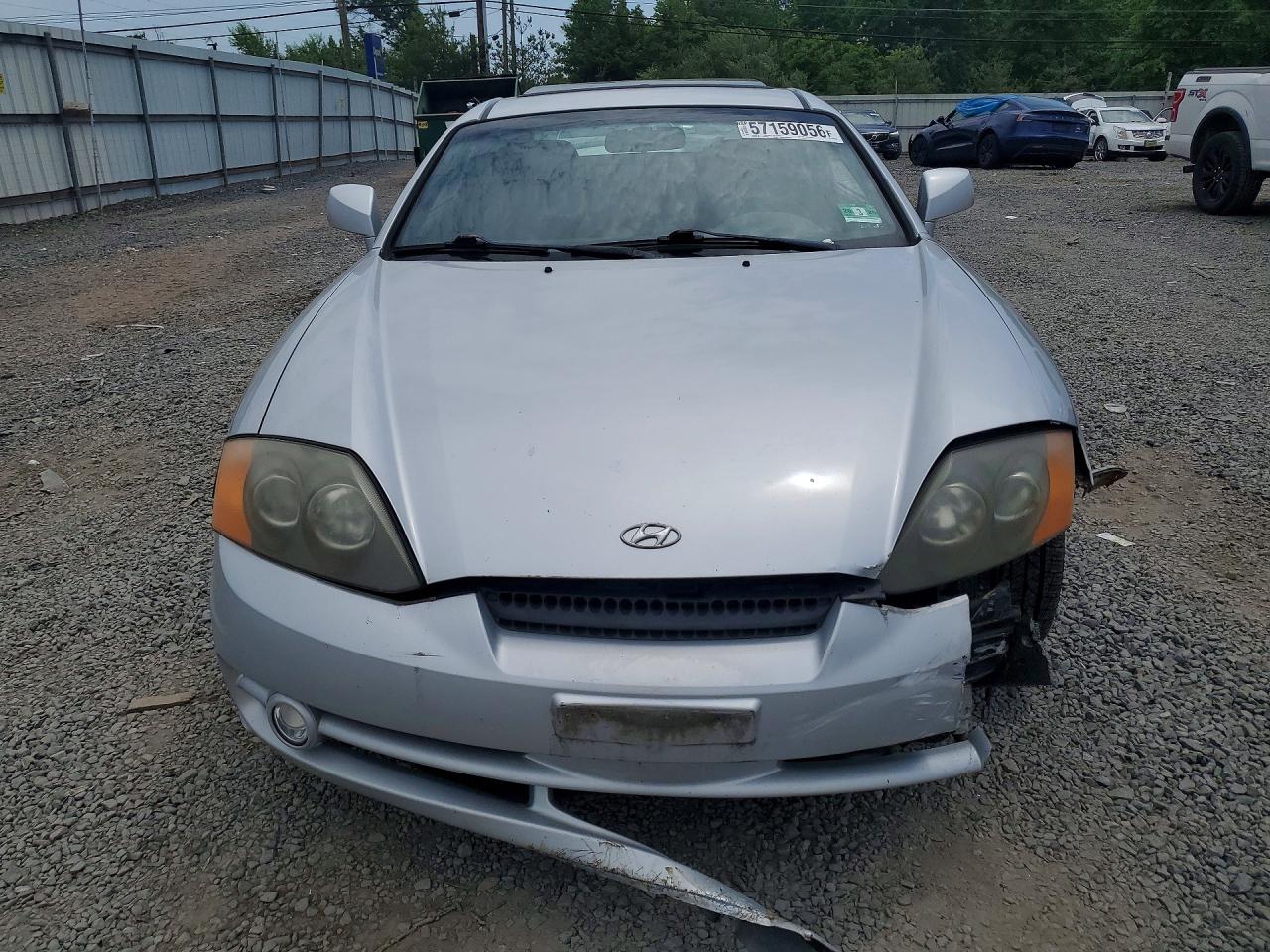 2004 Hyundai Tiburon Gt Silver vin: KMHHN65F84U123429