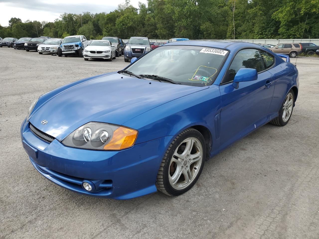 2004 Hyundai Tiburon Gt Blue vin: KMHHN65F84U134916