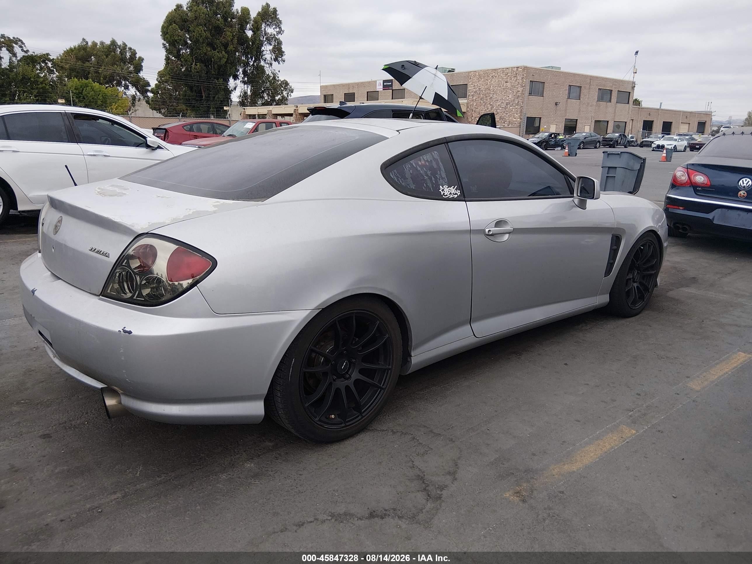 2005 Hyundai Tiburon Gt/se Silver vin: KMHHN65F85U155413