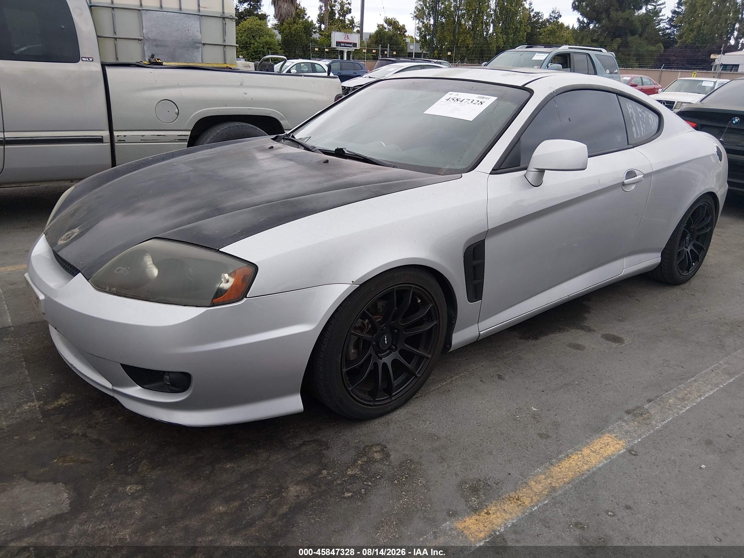 2005 Hyundai Tiburon Gt/se Silver vin: KMHHN65F85U155413