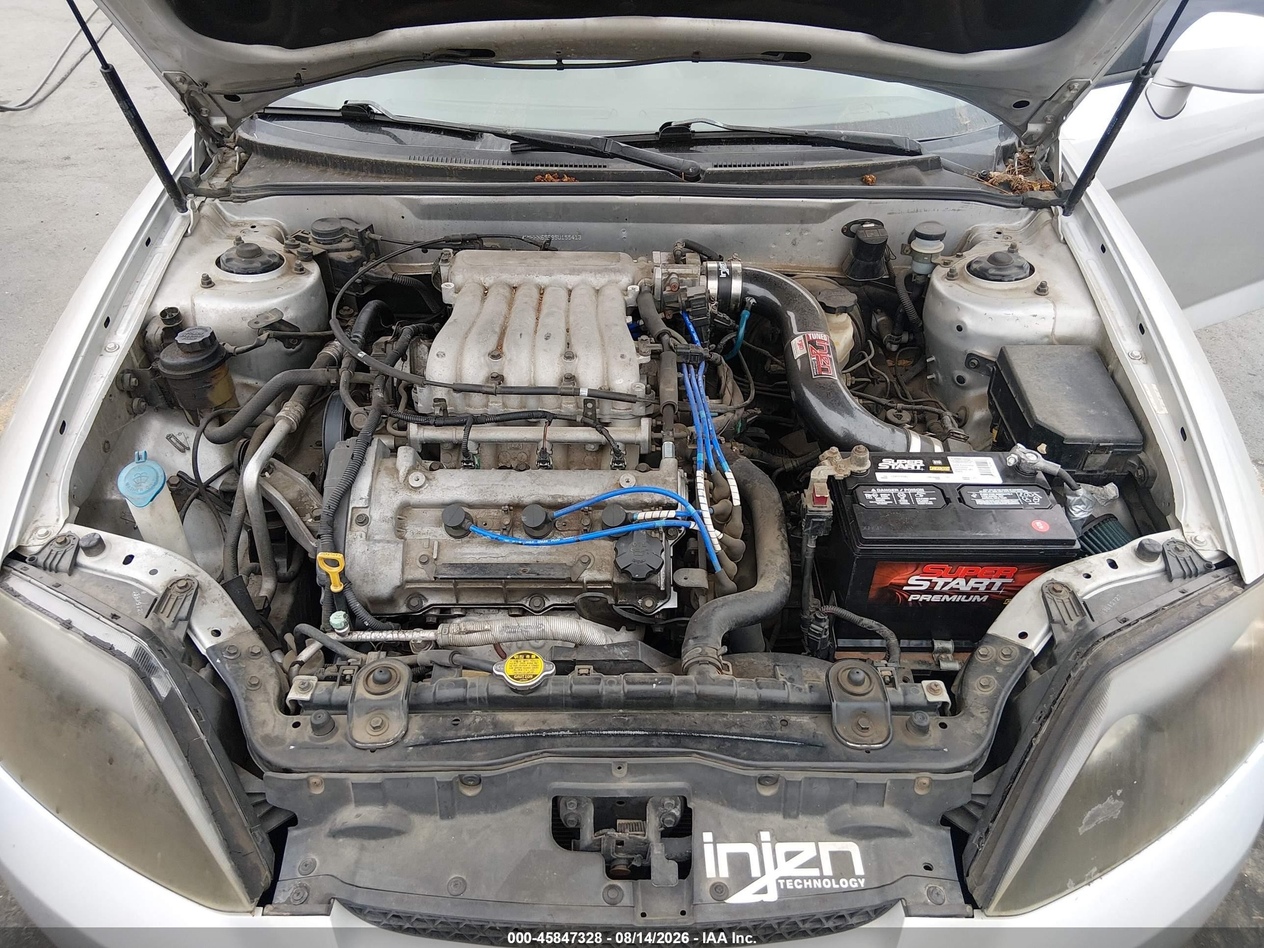 2005 Hyundai Tiburon Gt/se Silver vin: KMHHN65F85U155413
